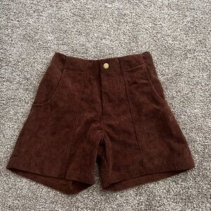 Brown Corduroy Shorts